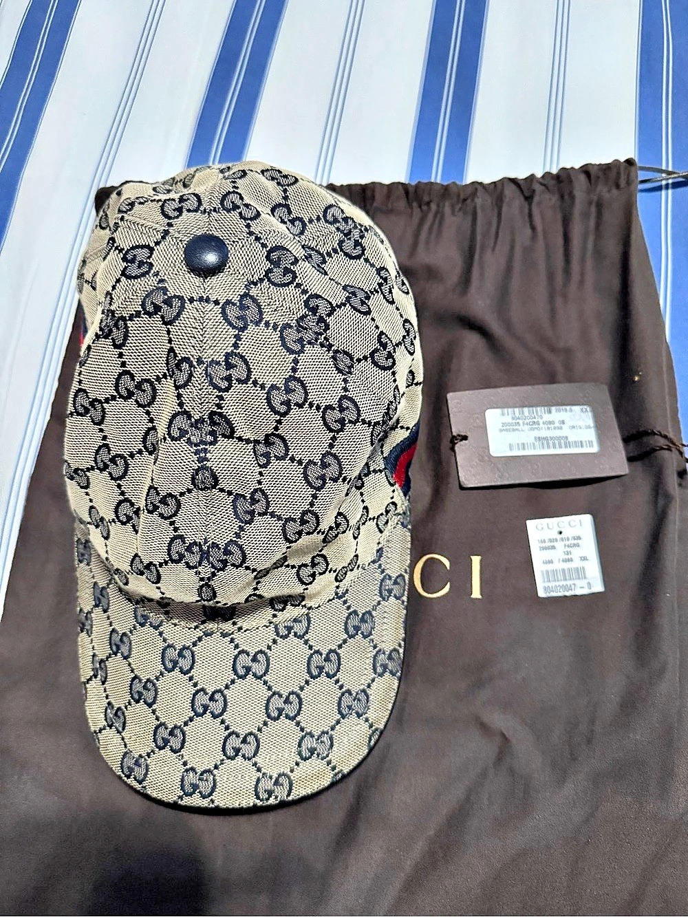 Gucci GG Canvas Baseball Cap in Grey NWT